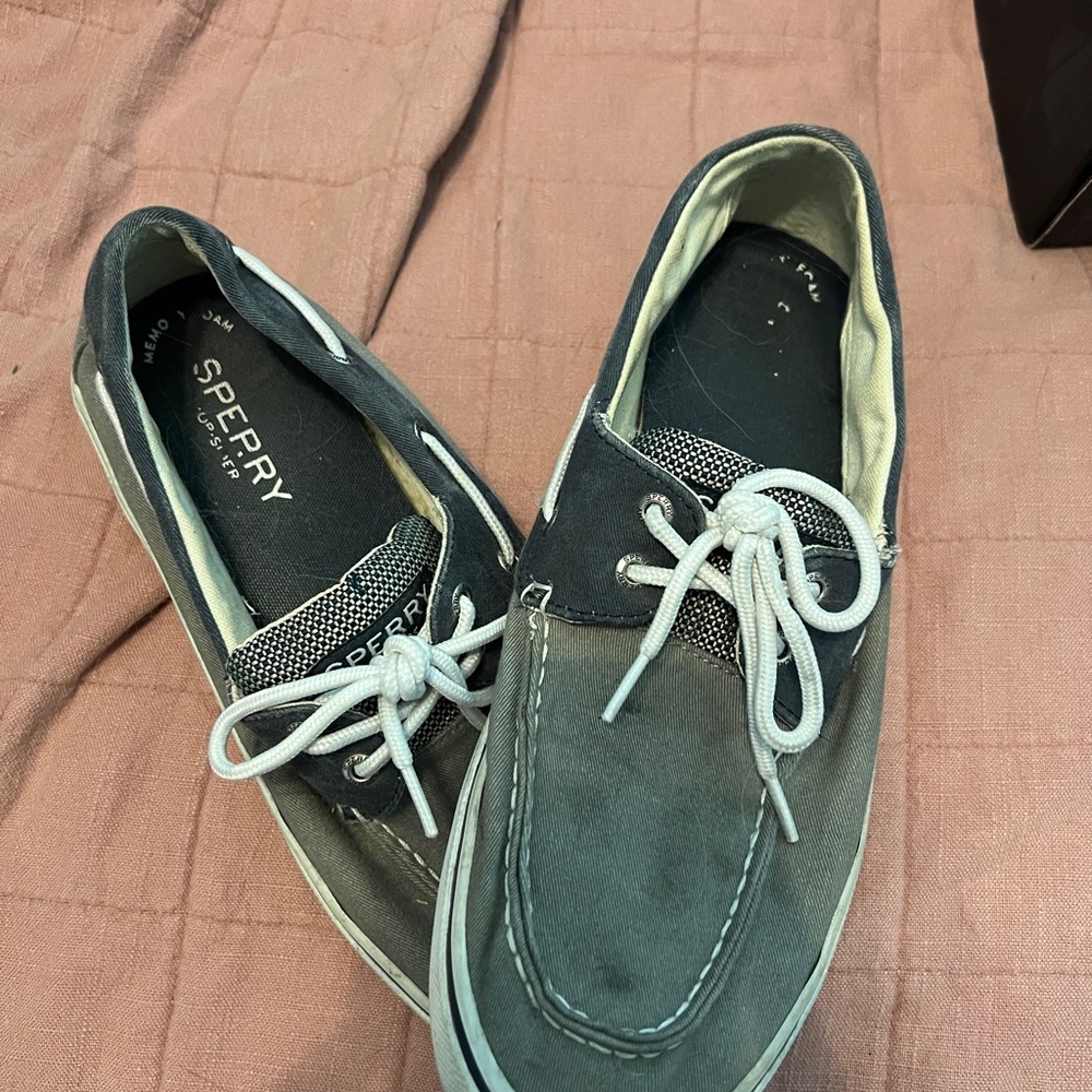 Sperry Men's Charcoal and White Boat Shoes